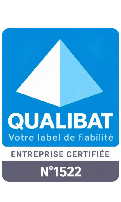 Badge QUALIBAT portant le numéro 1522